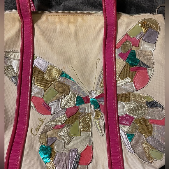 Coach Limited Edition Poppy Butterfly Bag - Picture 2 of 13